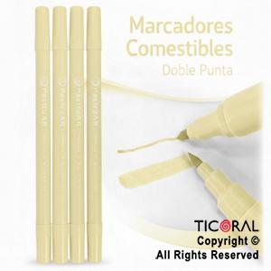 MARCADOR COMESTIBLE AMARILLO PASTEL X 4